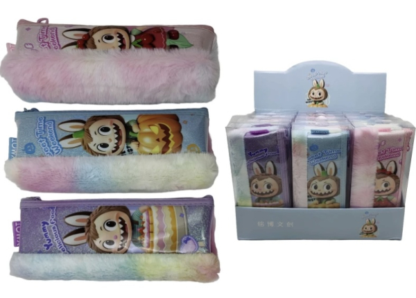 Пенал-косметичка хутряний «Labubu Лабубу» - фото 1