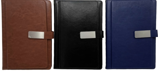 Щоденник А5 недатований «Герб України», 150 арк., екошкіра, зол. край - фото 1