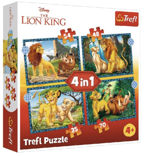Пазли 4 в 1 Trefl «Зоотрополіс: Повний пригод», 35+48+54+70 елементів - фото 1