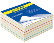 Блок паперу для нотаток Веселка 80х80 склеєний BM.2232 Buromax