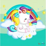 Алмазна мозаїка "Єдиноріжок" 30*40см