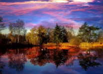 Алмазна мозаїка Відображення краси 30*40 см з рамкою 41 *31*25 см (H8544)