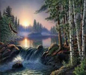 Алмазна мозаїка Річка. Джеймс Мегер на підрамнику 30*40 см (Y0009)