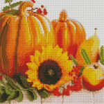 Алмазна мозаїка Strateg ПРЕМІУМ Осінній натюрморт розміром 30х30 см CA045