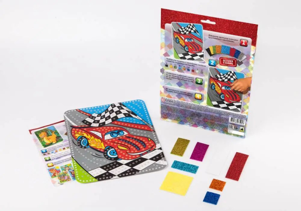 Набір для творчості Danko Toys "Блискуча мозаїка" машинка (БМ-02-09)