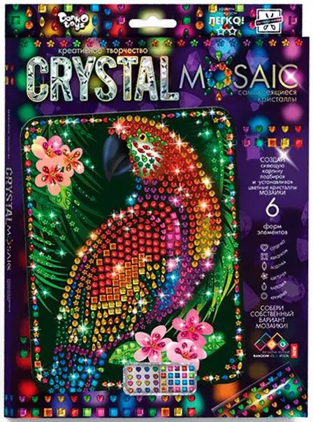 Набір для творчості DankoToys DT CRM-01-10 Мозаїка Crystal Mosaic Папуга