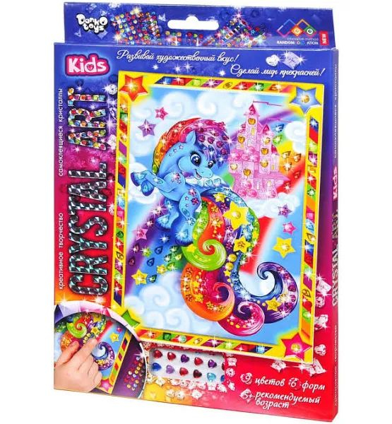 Набір дитячої творчості "CRYSTAL ART KIDS" CArt-01 Danko Toys Поні Веселка