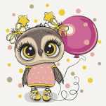 Розпис на полотні Совеня з кулькою 15514-AC 30х30 см ArtCraft