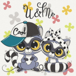 Розпис на полотні. ART CRAFT "КРУТІ ЄНОТИ"30Х30 СМ 15535-AC