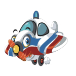 Картина за номерами Strateg Поліцейський літак розміром 30х30 см ES096