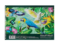 Альбом для малювання, спіраль 40арк. 120 г/м A4 УФ АА4140 Тропіки ТМ ГРАФІКА 