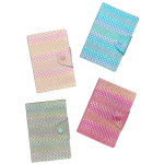 Блокнот для записів А6 (10,5 * 14,5 см) 80арк. ЛІДЕР шкірзам на кнопці 5901-4, асорті "Кроко"