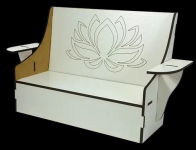 Іграшкові меблі Атлас Диван 26,5 х 9 х 15 см з МДФ для ляльок ростом 30 см AS6028