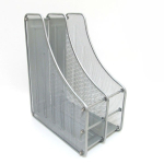 Лоток вертикальний, на 2 відділення, металевий срібний Сітка IMG-2537-S Josef Otten