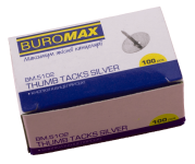 Кнопки нікельовані 100 шт. Buromax ВМ.5102