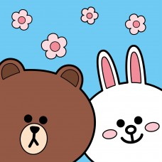 Картина за номерами SANTI Лайн Френдс Браун та Коні 25*25см полотно кольорове - фото 1