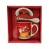 Набір Новорічний керамічний Чашка 350мл, ложечка та блюдечко HK-1962