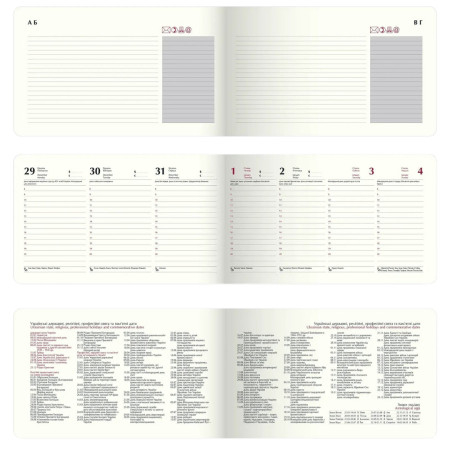 Щотижневик датований 2026 Buromax Velour зі штучної шкіри 153x87 мм 128 сторінок рожевий - фото 3