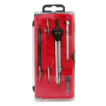 Циркуль Червоний оксамит у футлярі 6 предметів