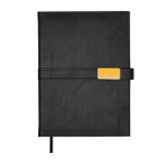 Щоденник недат. LEROY, A5, чорний, штуч.шкіра, 336 стор