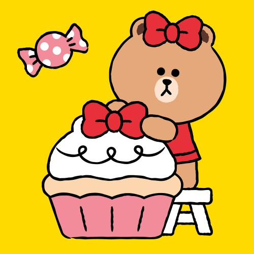 Картина за номерами SANTI Лайн Френдс Чоко та солодкий мафін 25х25см - фото 1