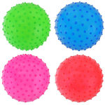 М'яч MB0109 з шипами, гумовий 10 см, 28 грам, 4 кольори.