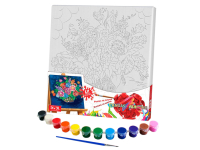 НАБІР ДЛЯ ТВОРЧОСТІ РОЗПИС НА ПОЛОТНІ CANVAS PAINTING БУКЕТ 31X31 СМ. DANKO TOYS PX-05-08