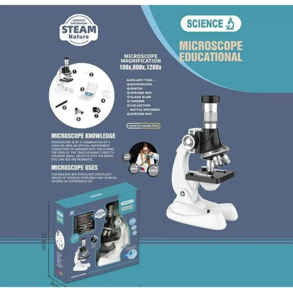 Мікроскоп дитячий 3303 Різнокольоровий - фото 1