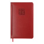 Щотижневик датов. 2025 BRAVO, A5, червоний, штуч. шкіра/поролон (BM.2706-05)
