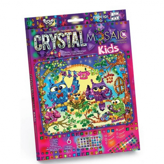 Мозаїка Crystal Mosaic Kids "Сови" CRMk-01-10 Danko-Toys Україна