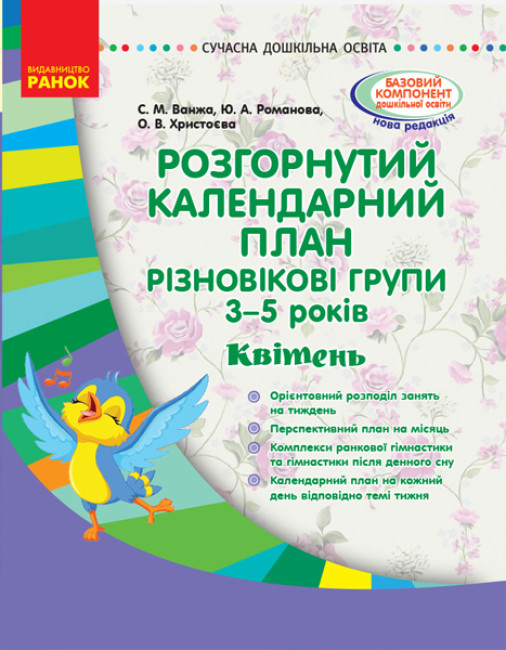 Розгорнутий календарний план. Різновікові групи (3–5 років). Квітень.