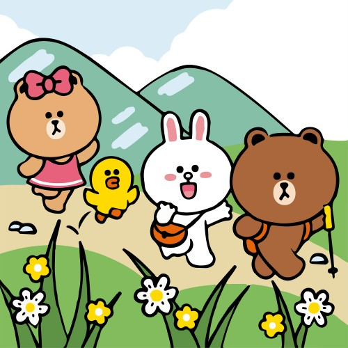 Картина за номерами SANTI Лайн Френдс Подорож Чоко Саллі Коні та Брауна 25х25см - фото 1