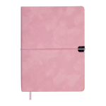 Щоденник недат. VELOUR, A5, рожевий, штуч.шкіра, 336 стор