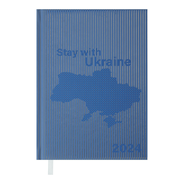Щоденник датований А5 2024 FREE BUROMAX блакитний BM.2166-14