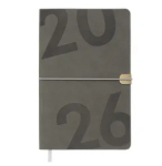 Щоденник датований 2026 Buromax Best A5 зі штучної шкіри 336 сторінок сірий