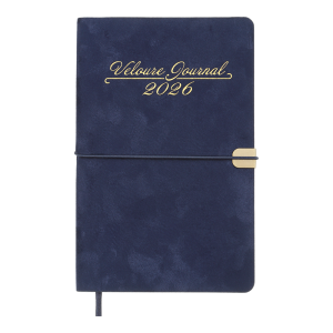 Щотижневик датований A5 2026 Buromax Velour темно синій - фото 1