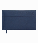 Щотижневик датований 2026 Buromax Orion зі штучної шкіри 153x87 мм 128 сторінок синій