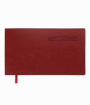 Щотижневик датований 2026 Buromax Ideal зі штучної шкіри 153x87 мм 128 сторінок червоний