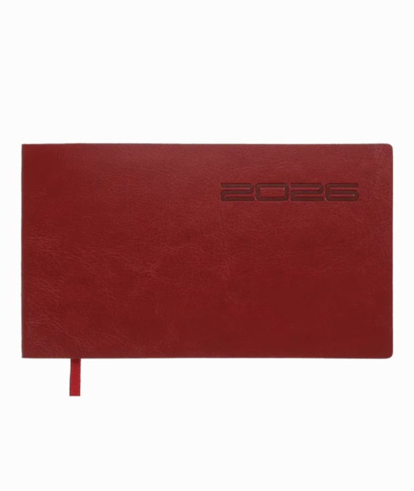 Щотижневик датований 2026 Buromax Ideal зі штучної шкіри 153x87 мм 128 сторінок червоний - фото 3