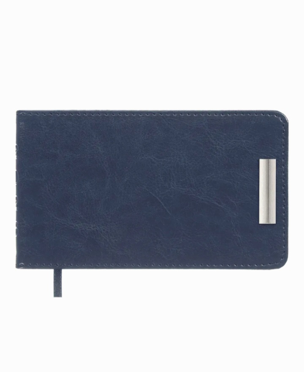 Щотижневик датований 2026 Buromax Salerno зі штучної шкіри 153x87 мм 128 сторінок синій - фото 1