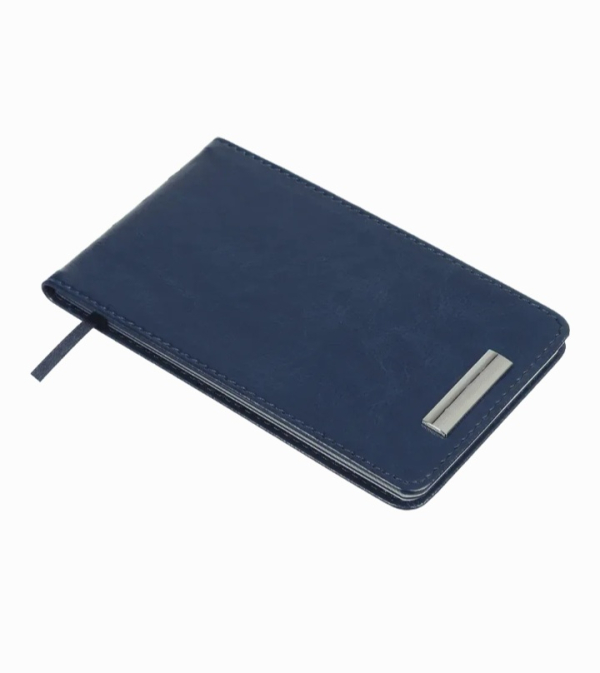 Щотижневик датований 2026 Buromax Salerno зі штучної шкіри 153x87 мм 128 сторінок синій - фото 3