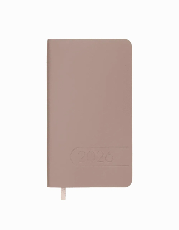 Щотижневик датований 2026 Buromax Light Morandi зі штучної шкіри 85x153 мм 128 сторінок какао - фото 1