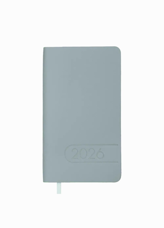 Щотижневик датований 2026 Buromax Light Morandi зі штучної шкіри 85x153 мм 128 сторінок світло-синій - фото 1