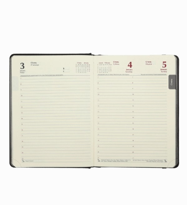 Щоденник датований 2026 Buromax Dark Morandi зі штучної шкіри А6 336 сторінок синій - фото 3