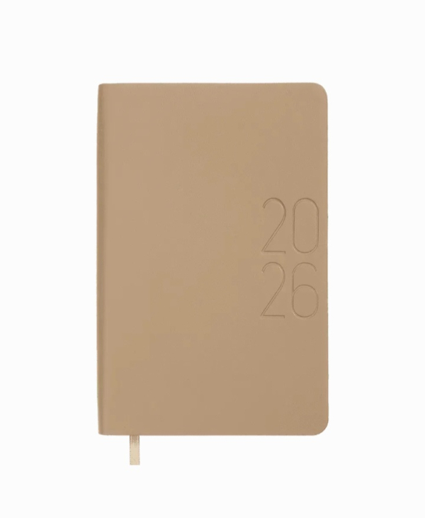 Щоденник датований 2026 Buromax Morandi Style зі штучної шкіри А6 336 сторінок пісочний - фото 1