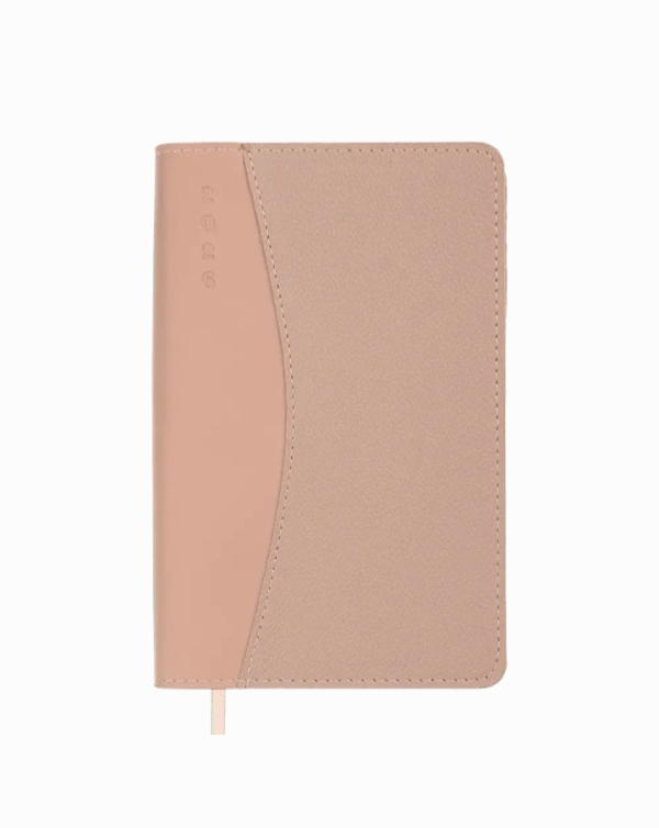 Щоденник датований 2026 Buromax Aurora зі штучної шкіри А6 336 сторінок рожевий - фото 1