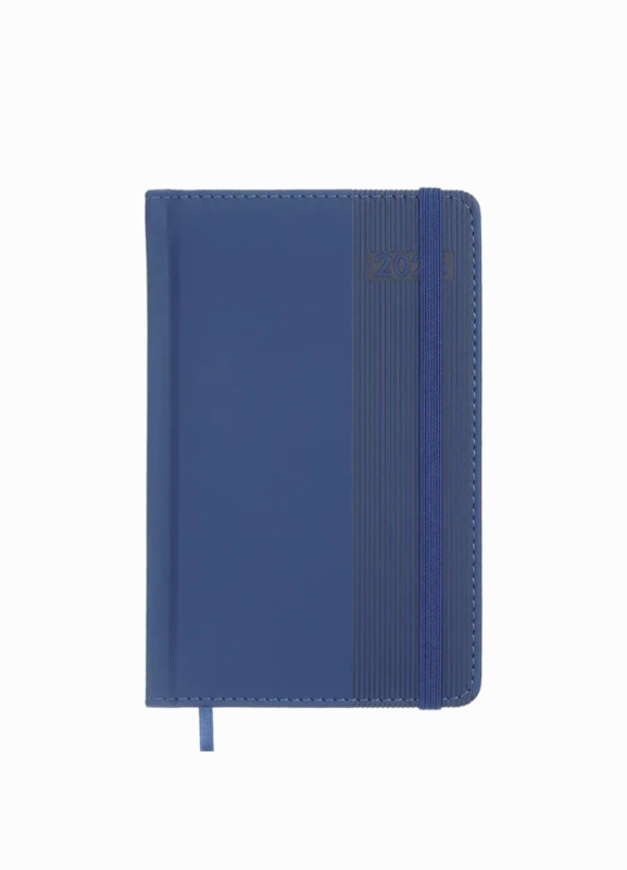 Щоденник датований 2026 Buromax Barone зі штучної шкіри А6 336 сторінок синій - фото 1
