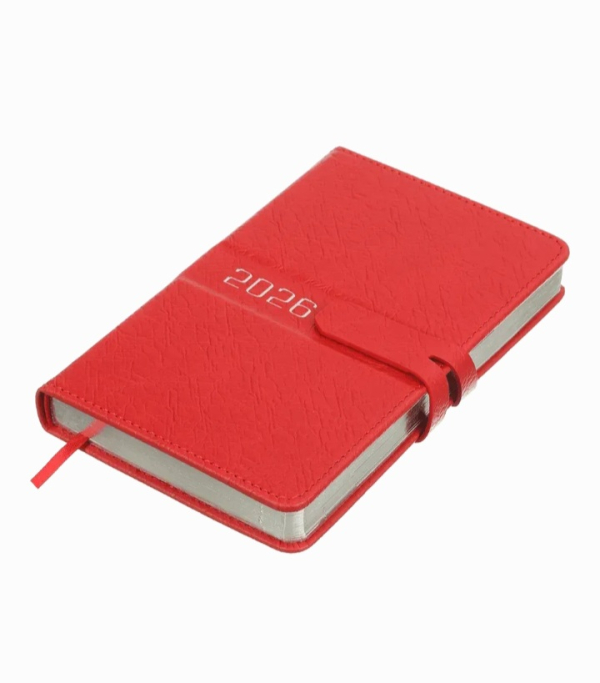 Щоденник датований 2026 Buromax Belle зі штучної шкіри А6 336 сторінок червоний - фото 3