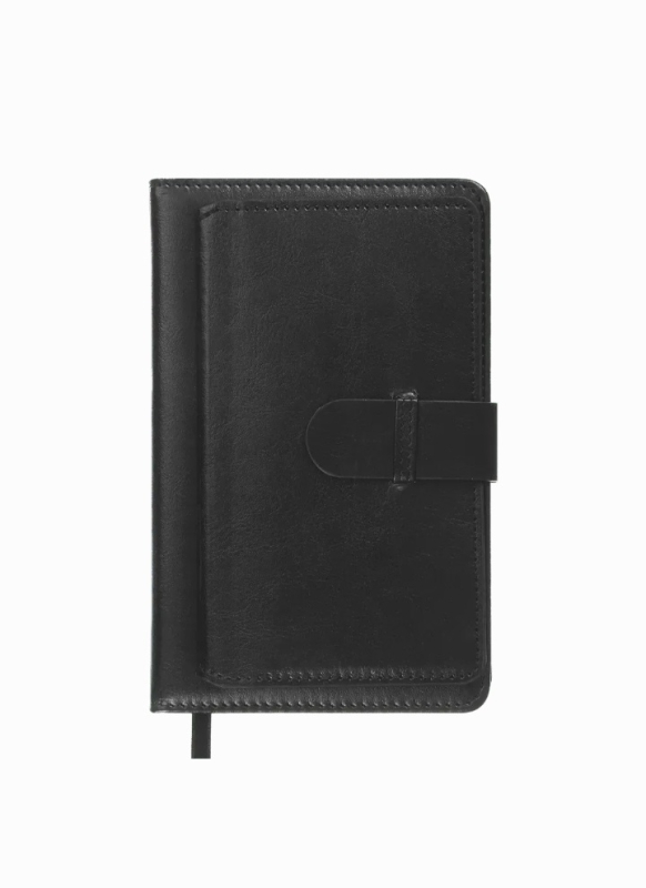 Щоденник датований 2026 Buromax Epos зі штучної шкіри А6 336 сторінок чорний - фото 1