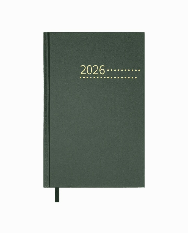 Щоденник датований Buromax Zest A5 з бумвінілу 320 сторінок зелений - фото 1